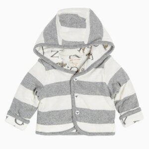 Like New Burt's Bees Baby Organic Cotton Reversible Hoodie - Size 18 Months